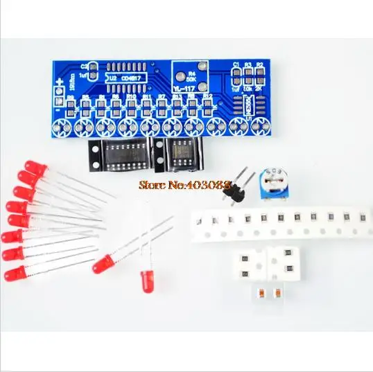 NE555+ CD4017 светильник вода течёт светильник светодиодный модуль DIY Kit