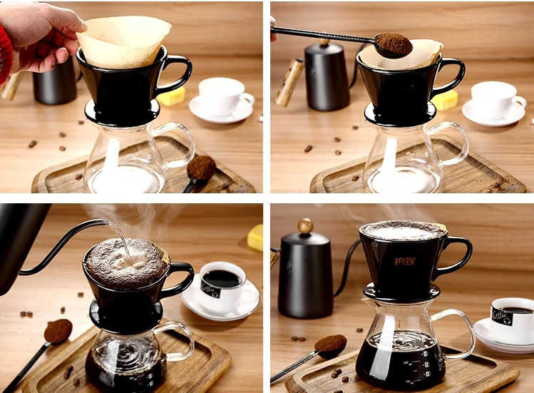 BEMYZONE Hand coffee pot Package combination ceramics Brewing cup