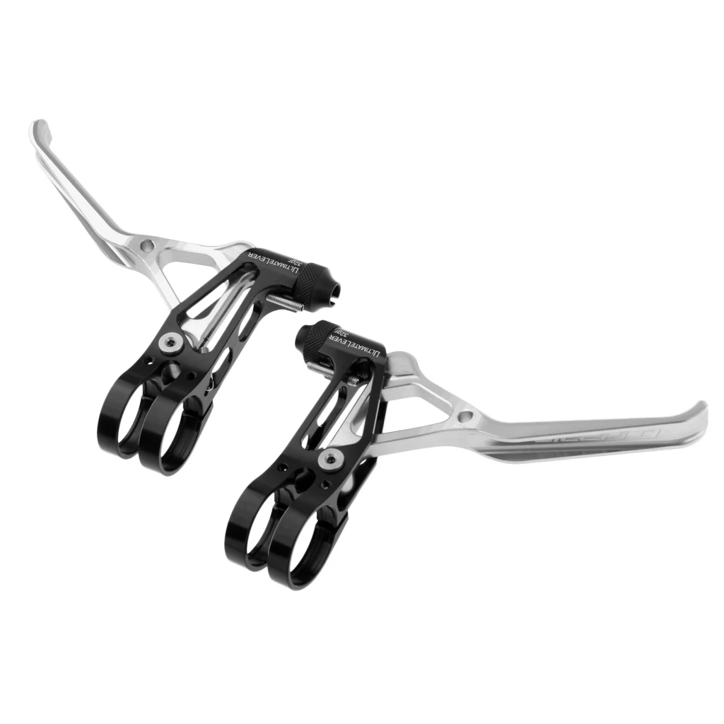 1 Pair Ultralight Bike Handlebar V Brake Levers Hand 3-Finger Brake Levers Replacement Alloy