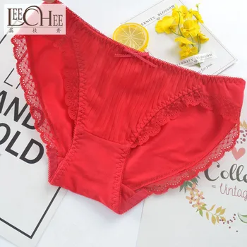 

3 piezas rojo calzoncillos Kawaii ropa interior cortos de malla cómoda Mediados de super elastic comfortable sexy LEECHEE JF3011