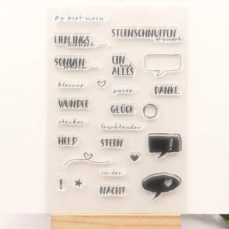 

KLJUYP German Clear Stamps Scrapbook Paper Craft Clear stamp scrapbooking 05163