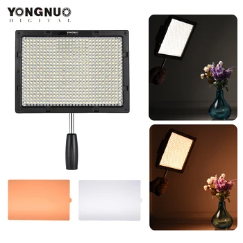 

YONGNUO YN600S LED Video Light Lamp Photography Fill Light 600 LED 5500K Color Temperature Adjustable Brightness w/ 2pcs Filters