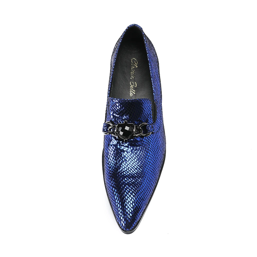 Christia Bella Embossed Leather Business Men Shoes Slip On Men Brogues Formal Oxford Shoes for Men Dress Shoes With Metal Chain Christia Bella Embossed Leather Business Men Shoes Slip On Men Brogues Formal Oxford Shoes for Men Dress Shoes With Metal Chain