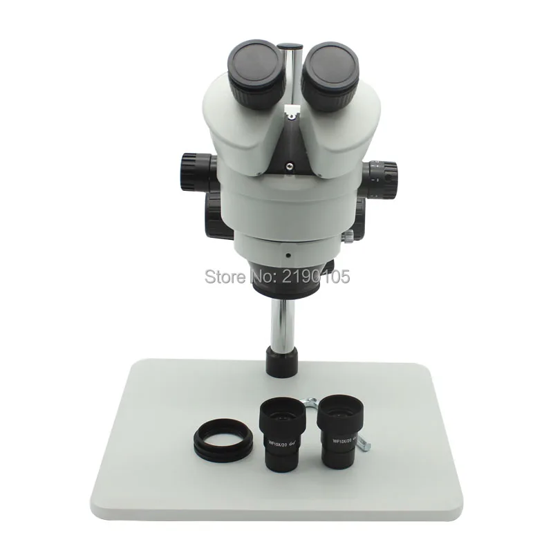Binocular Industrial Stereo Microscope 7X 45X Continuous