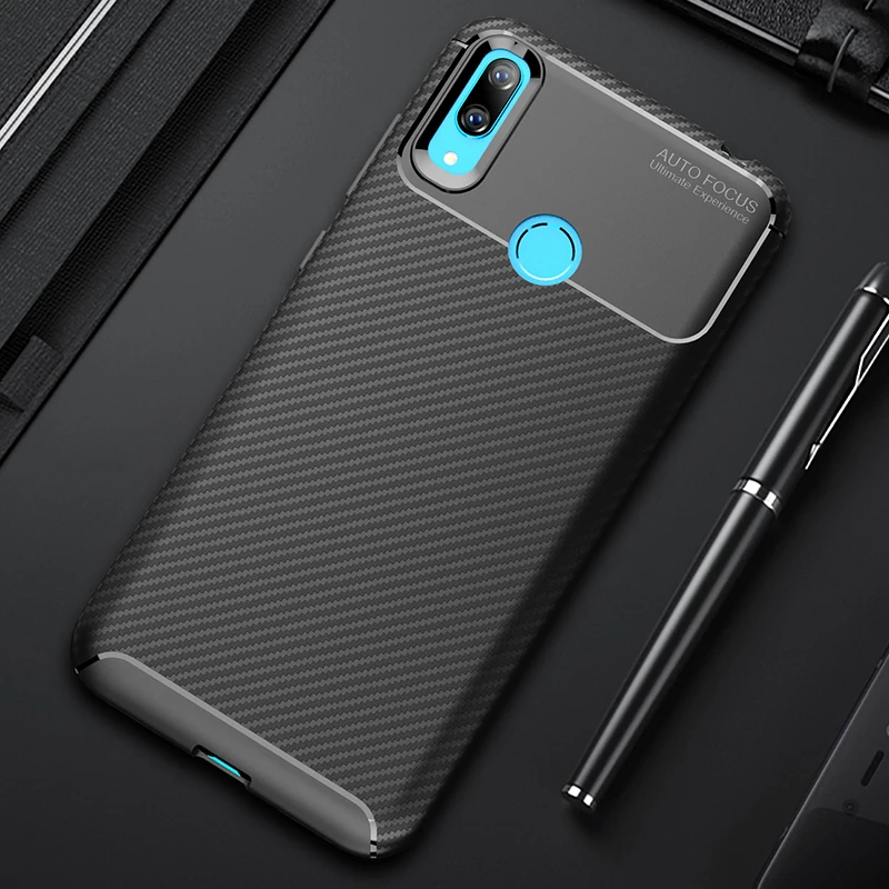 

For Huawei Y7 Y6 Pro Prime 2019 2018 Case Soft Silicone TPU Carbon Fiber Protective Back Cover For Huawei Y6 Pro Y7 Prime Case