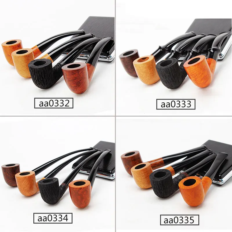 

Briar Wooden Pipes for Smoking Briar Wood Bent Type Pipe Dismountable Handle Pipe with 9mm or 3mm filter aa0332-aa0335