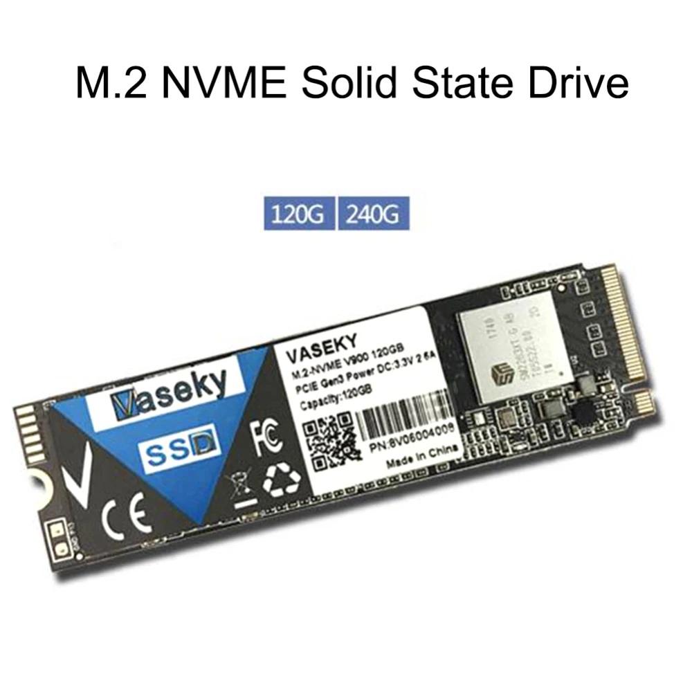 Внешний жесткий диск Vaseky M.2 NVME PCIE Gen3 SSD 120 ГБ 240 256 твердотельный накопитель для