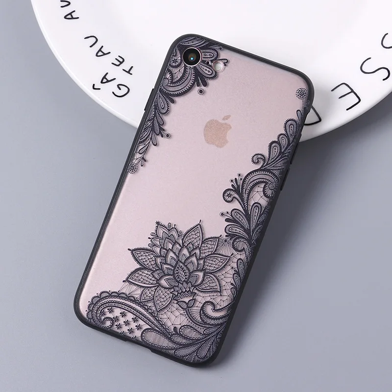 Kafan сексуальный цветочный чехол для телефона iPhone 7 Plus 6 6s 5S SE задняя крышка с