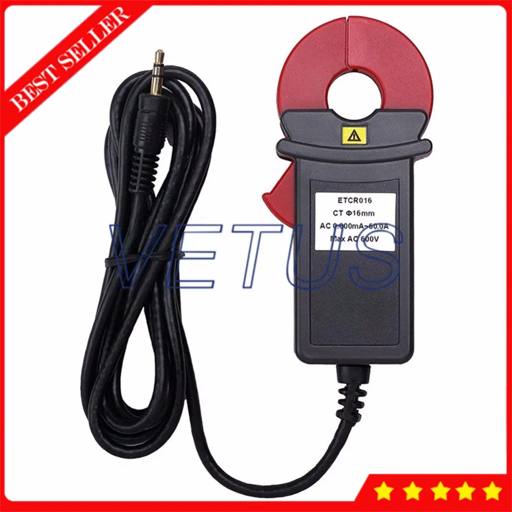 ETCR016 High Accuracy Clamp AC Leakage Sensor with CT Size 16mm Range AC 0.000mA to 60.0A AC Current Measurement ETCR016 High Accuracy Clamp AC Leakage Sensor with CT Size 16mm Range AC 0.000mA to 60.0A AC Current Measurement