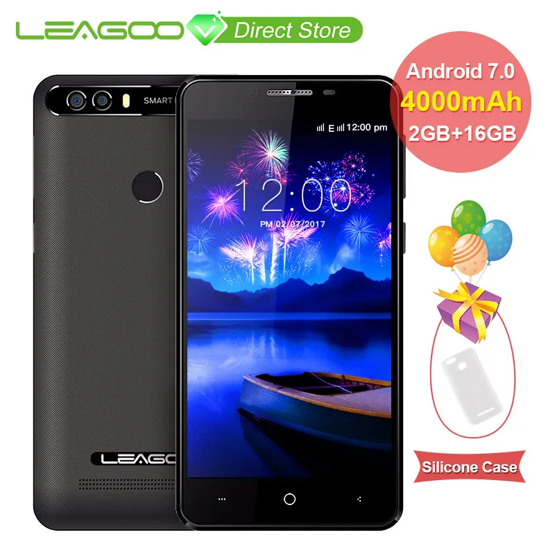 

LEAGOO KIICAA POWER 4000mAh 3G Mobile Phone Android7.0 2GB+16GB Quad Core Smartphone 8MP Dual Back Camera 720P 5.0inch Cellphone