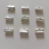 Clips d'extrémité de cordon à sertir, 100 pièces, Clips d'extrémité de cordon, ruban de cuir, connecteurs de Bracelet et de collier pliables pour la fabrication de bijoux à faire soi-même ► Photo 2/6