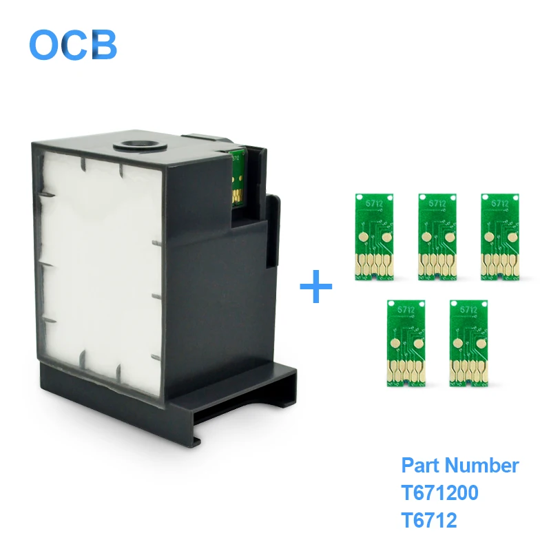 T6712 T671200 Maintenance Ink Tank For Epson WorkForce Pro WF-6090 WF-6590 WF-8090 WP-8010 WP-8510 WF-8590 Ink Maintenance Box T6712 T671200 Maintenance Ink Tank For Epson WorkForce Pro WF-6090 WF-6590 WF-8090 WP-8010 WP-8510 WF-8590 Ink Maintenance Box