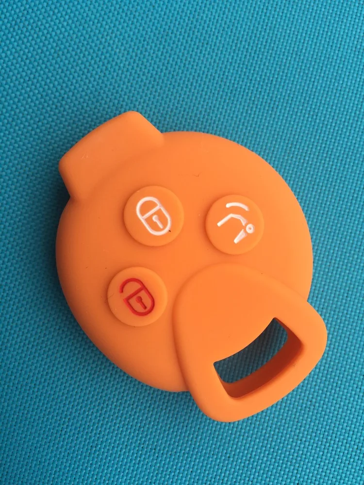 Silicone Car Key Case Cover For Smart City Coupe Cabrio Crossblade Fortwo Roadster K Forfour 3 Button Shell Parts