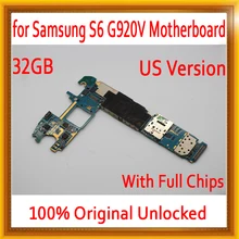 Американская версия для Samsung galaxy S6 G920V материнская плата, 32 ГБ для galaxy S6 G920V пульт управления с Android Системы, 100% оригинальный разблокирована