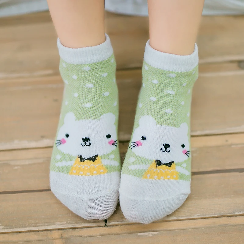 5 пар/упак. детские гетры для малышей с принтом «Лиса» на возраст от 0 до 24 месяцев, сетчатые хлопковые летние носки для новорожденных для маленьких девочек носки для девочек детские носки для детей для маленьких мальчиков