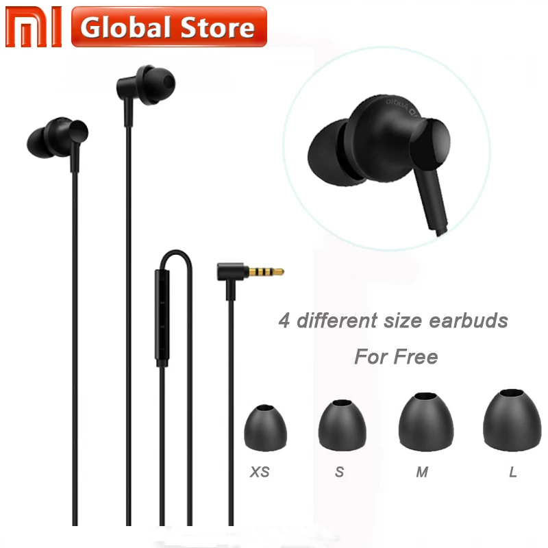 Оригинальные наушники Xiaomi Hybrid Pro HD 2 динамические проводные с двойным драйвером и