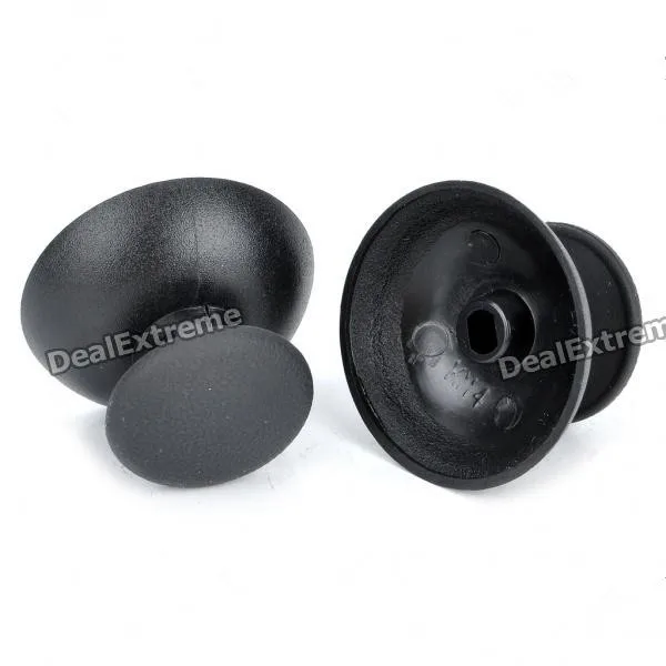 

2pcs Replacement Gamepad 3D Analog Joystick Thumb Stick Rocker Mushroom Cap For PS3 Controller - Black