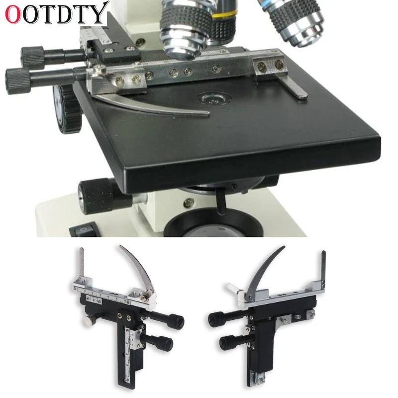 

OOTDTY Microscope Moveable Stage Caliper With Scale Attachable Mechanical Stage X-Y High-precision Vernier Biological