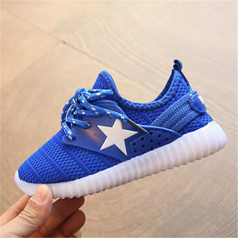 Led Shoes Kids 2019 Spring New Luminous Sneakers For Children Mesh Breathable Children Sneakers Boys Shoes Girl