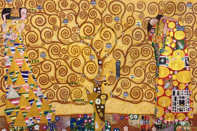 gold paintings the tree of life stoclet frieze luxury line gustav