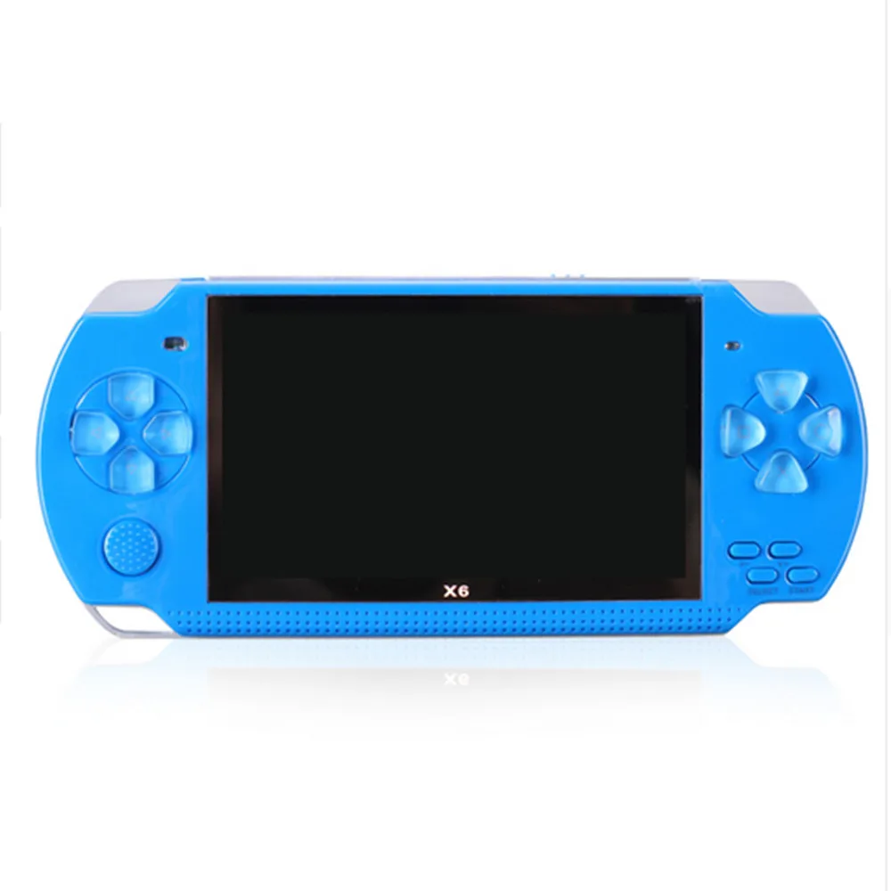 X6 портативная игровая машина 8 Гб 4,3 дюймов Mp4 плеер Видео игра ностальгия по детству Классическая портативная игровая консоль - Цвет: blue