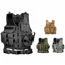 Регулируемый армейский Тактический тренировочный боевой жилет для охоты на открытом воздухе Wargame Пейнтбол защитный военный жилет Airsoft Molle жилет