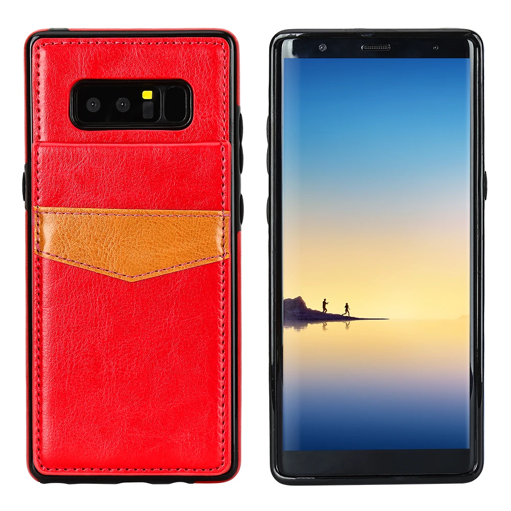 Вертикальный флип-чехол HAISSKY для samsung Galaxy Note 8 S9 Plus, чехол S9, Роскошный кожаный бумажник с магнитной пряжкой, чехол для телефона, Fundas - Цвет: Red