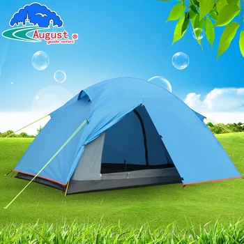 

August 2 person ultra light aluminum rod 2 layer water proof hiking cycling mountaineering fishing beach outdoor camping tent