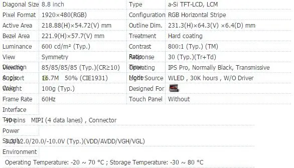 8,8 дюймов растягивающийся Бар ЖК-панель с 480*1920, ЖК-экран рекламы, экран полки супермаркета