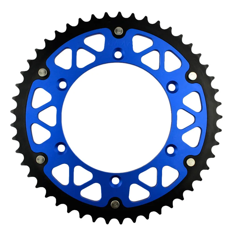 Мотоцикл Запчасти Сталь алюминиевые композитные 45-52 т сзади звездочки для Yamaha wr450f WR 450F WR450 WR 450 F 03-13 Fit 520 Сеть - Цвет: 49T