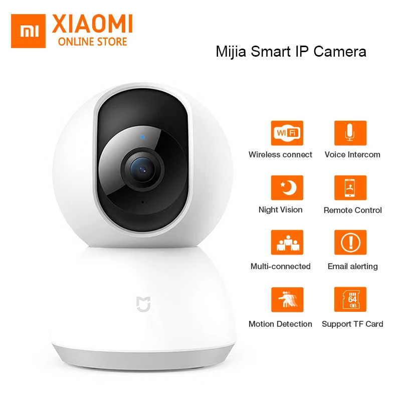 

Xiaomi Mijia CCTV Smart 360 Camera WiFi Pan-tilt Night Vision 360 Angle video camera Motion Detection forMi Home