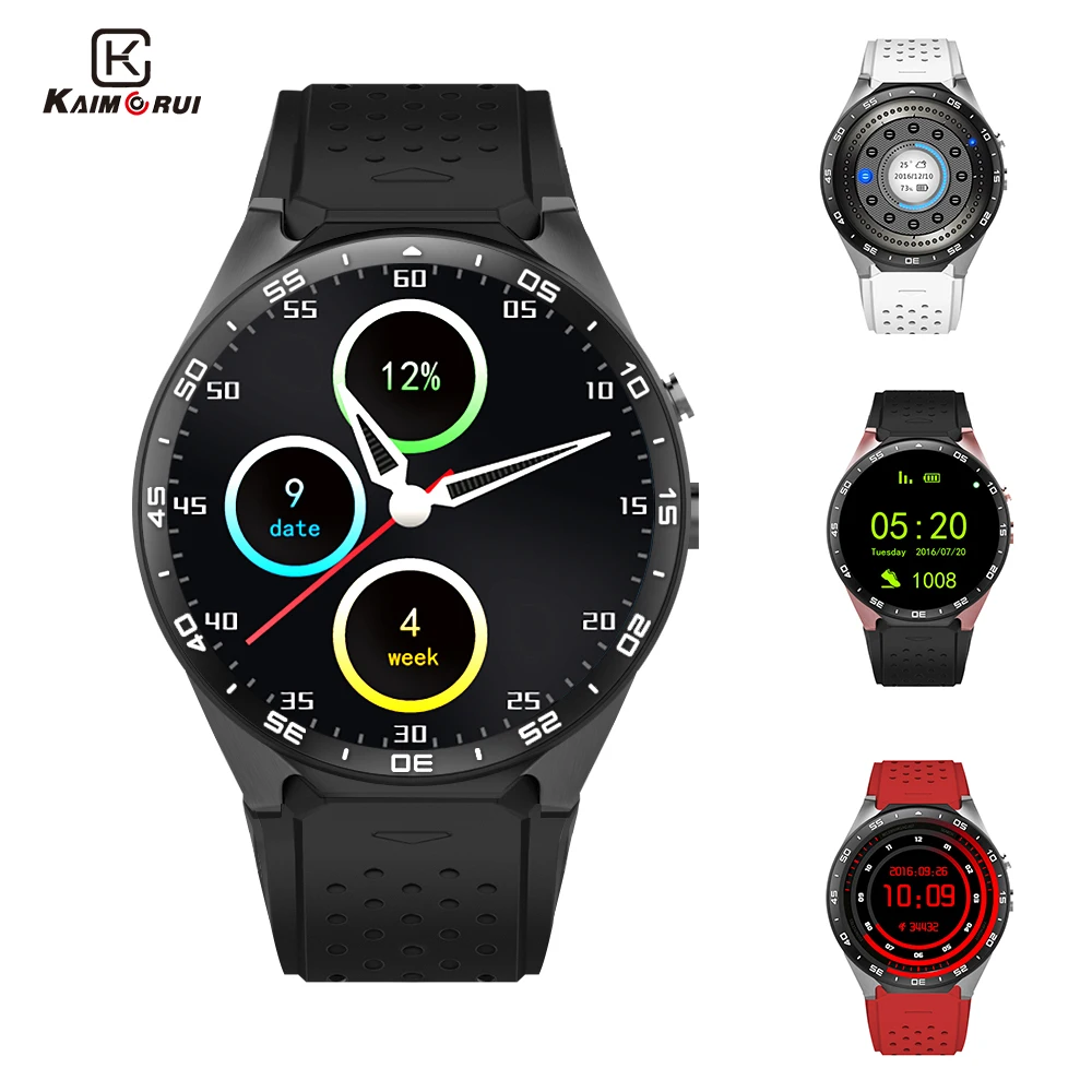 Kaimorui KW88 Smart Watch Android 5 1 MTK6580 Quad Core 1 3GHZ 1 39 Inch 512MB
