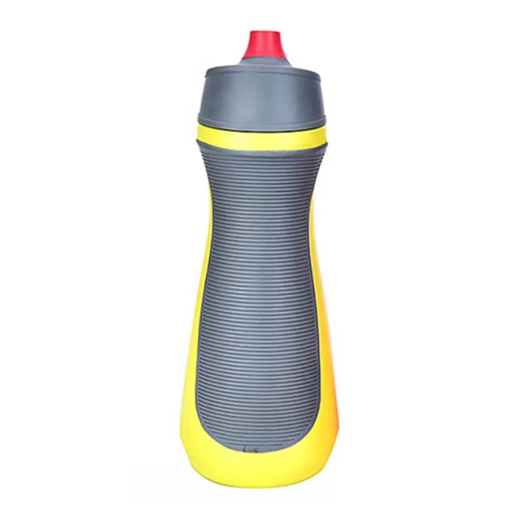 Нескользящая велосипедная Спортивная бутылка для спорта на открытом воздухе Pe Спортивная бутылка для спортзала на открытом воздухе велосипедная бутылка BPA-Free - Цвет: Yellow