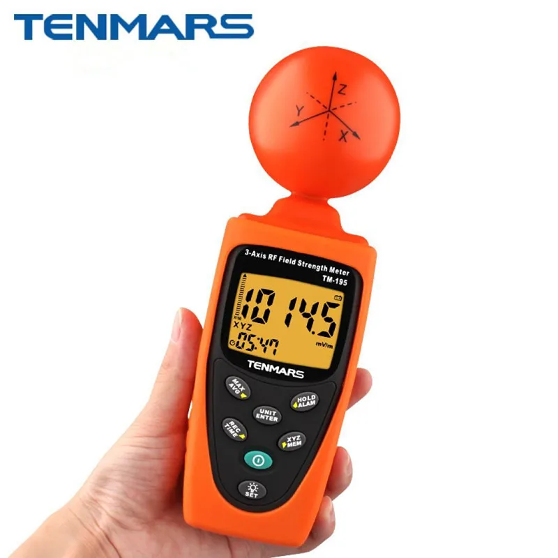 

TENMARS TM195 3-AXIS Electromagnetic Radiation Detectors EMF RF Radiation ElectroSmog Power Meter Tester