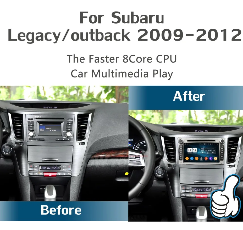 Discount 7" IPS 1920*1080 8Core 4G RAM+64G ROM Android 9.0 Car DVD Player For Subaru Legacy Outback 2009-2014 DSP Radio GPS Parrot BT 2