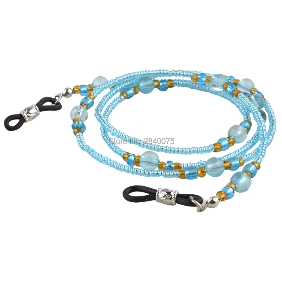 Blue beaded neck chain cord for sunglasses eyewear strapin Eyewear