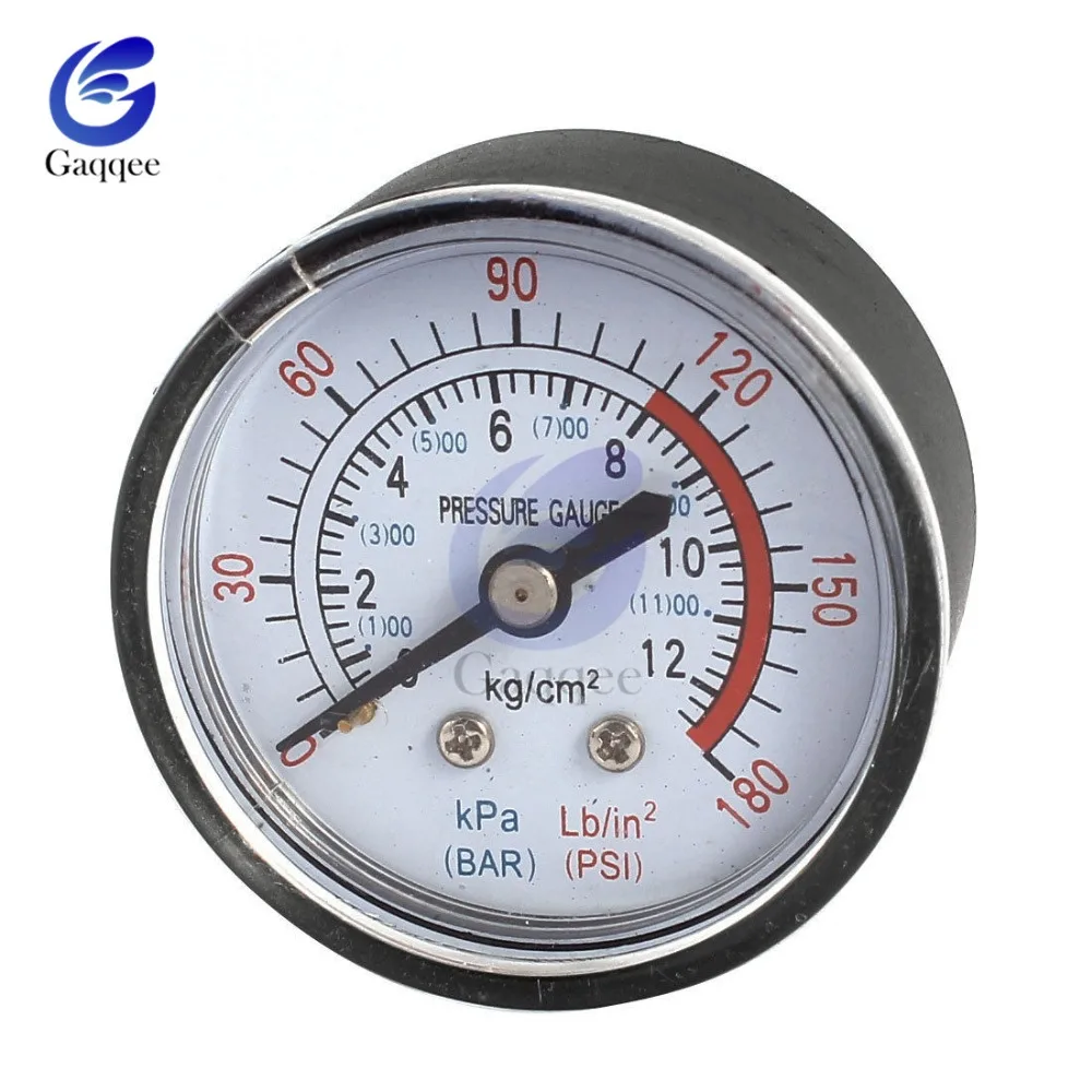 Манометр 13 мм 1/4 BSP резьба 0 180 PSI 12 манометр двойные весы для воздушного