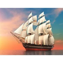 3D DIY Diamant malerei Segelboot kreuzstich Handarbeit Diamant Stickerei Strass Mosaik Bilder Bohren Voll hobby handwerk