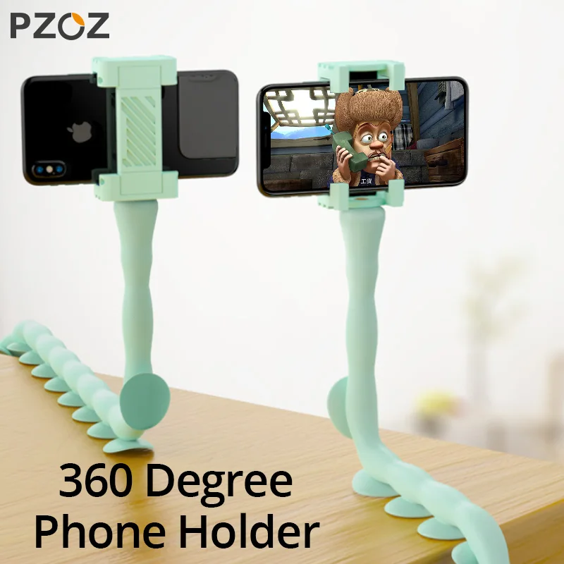 

PZOZ Universal Phone holder for iphoen 7 8 desktop stand 360 Degree Rotatable Suction Cup lazy holder bracket phone stand holder