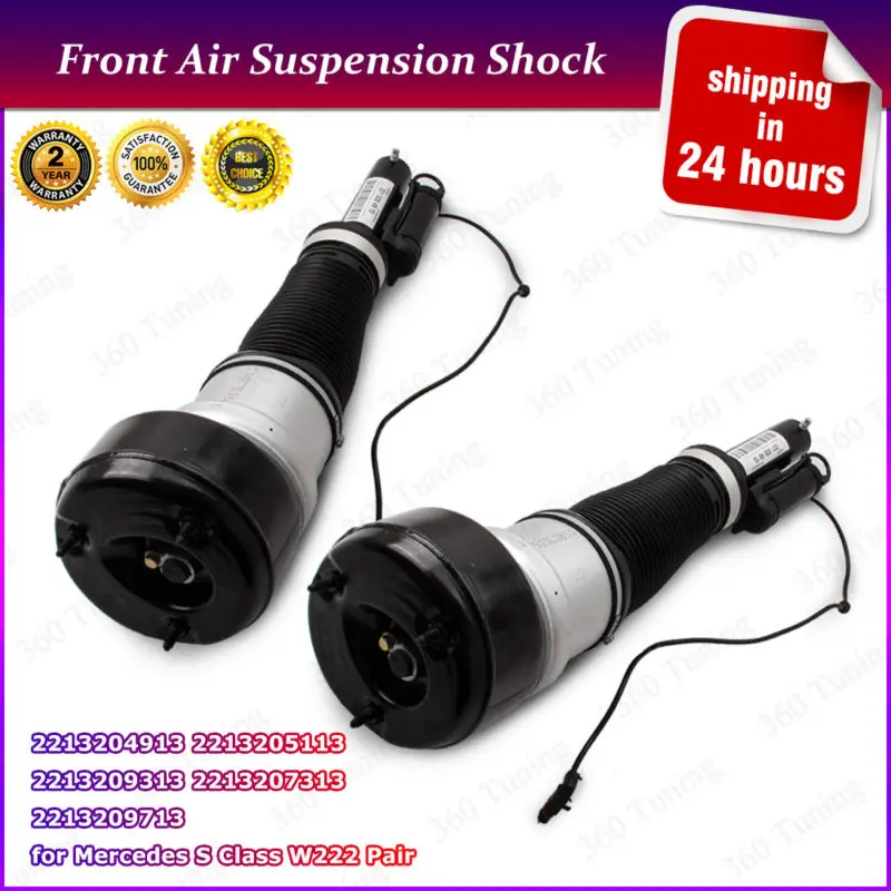 2x Front Air Suspension Struts for Mercedes Benz W221 S Class Air Spring Bags Shocks Struts S350