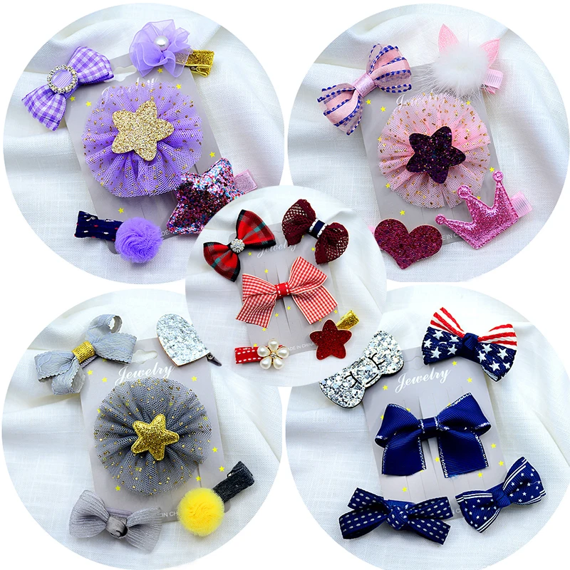5pcs Baby Infant Girls Children Flower Hair Pin Clips Hairpin Accessories JH