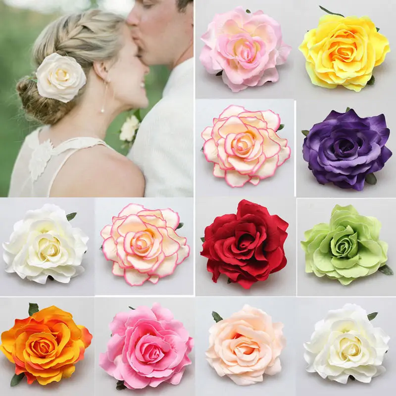 DIY головной убор, аксессуары для волос для невесты, свадебная флокированная ткань, красная роза, цветок, заколка для волос, аксессуары для свадебной вечеринки