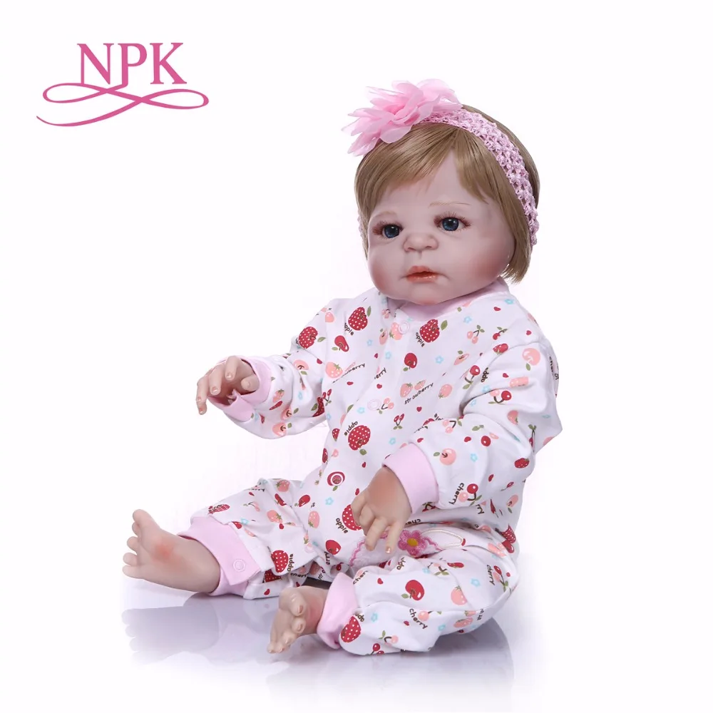 NPK 57 см Boneca bebes Reborn дрожащее яблоко полный винил Reborn Baby Doll игрушки Реалистичные для детей на день рождения Рождественский подарок Горячая игрушка для девочки