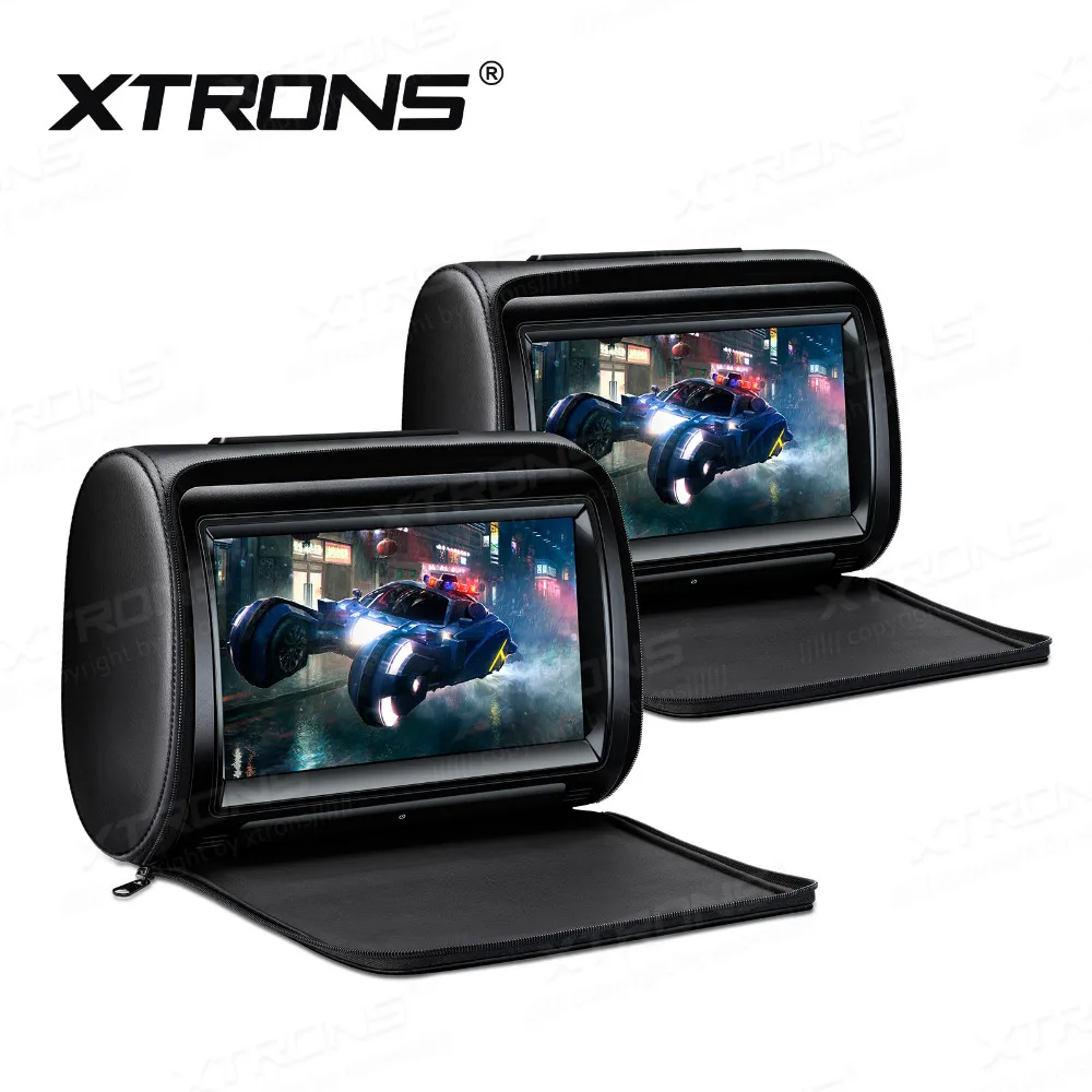 XTRONS 2 шт. 9 ''монитор Автомобильный подголовник dvd плеер 1080P видео сенсорный
