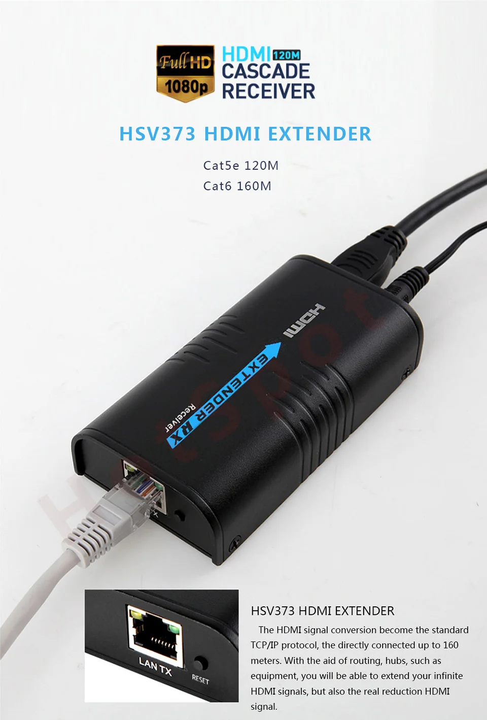 HDMI Extender Sender Receiver HDMI Extender Ethernet Network Over Cat5eCAT6 RJ45 Factory Direct Sales (8)