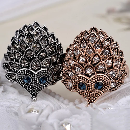 

New Women's Vintage Bohemian Style Hedgehog Ring Creative Wedding Engagement Rings for Women Valentine's Day Gift for Women