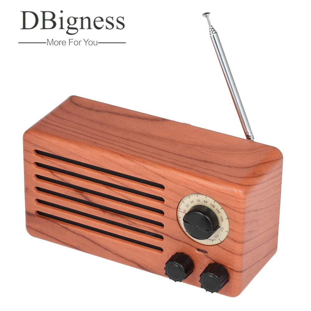 Dbigness Wireless Bluetooth Speaker Wooden Portable