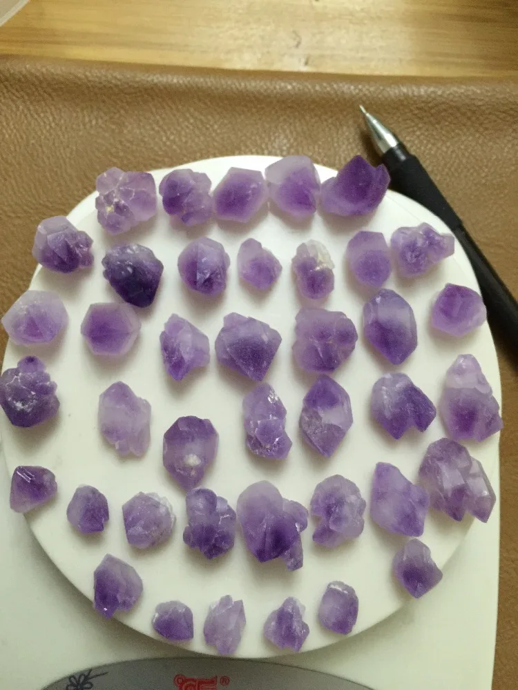 

40pcs Points Amethyst Clear Quartz Crystal Clear Specimen New Products for Wedding Decoration or Christmas gift