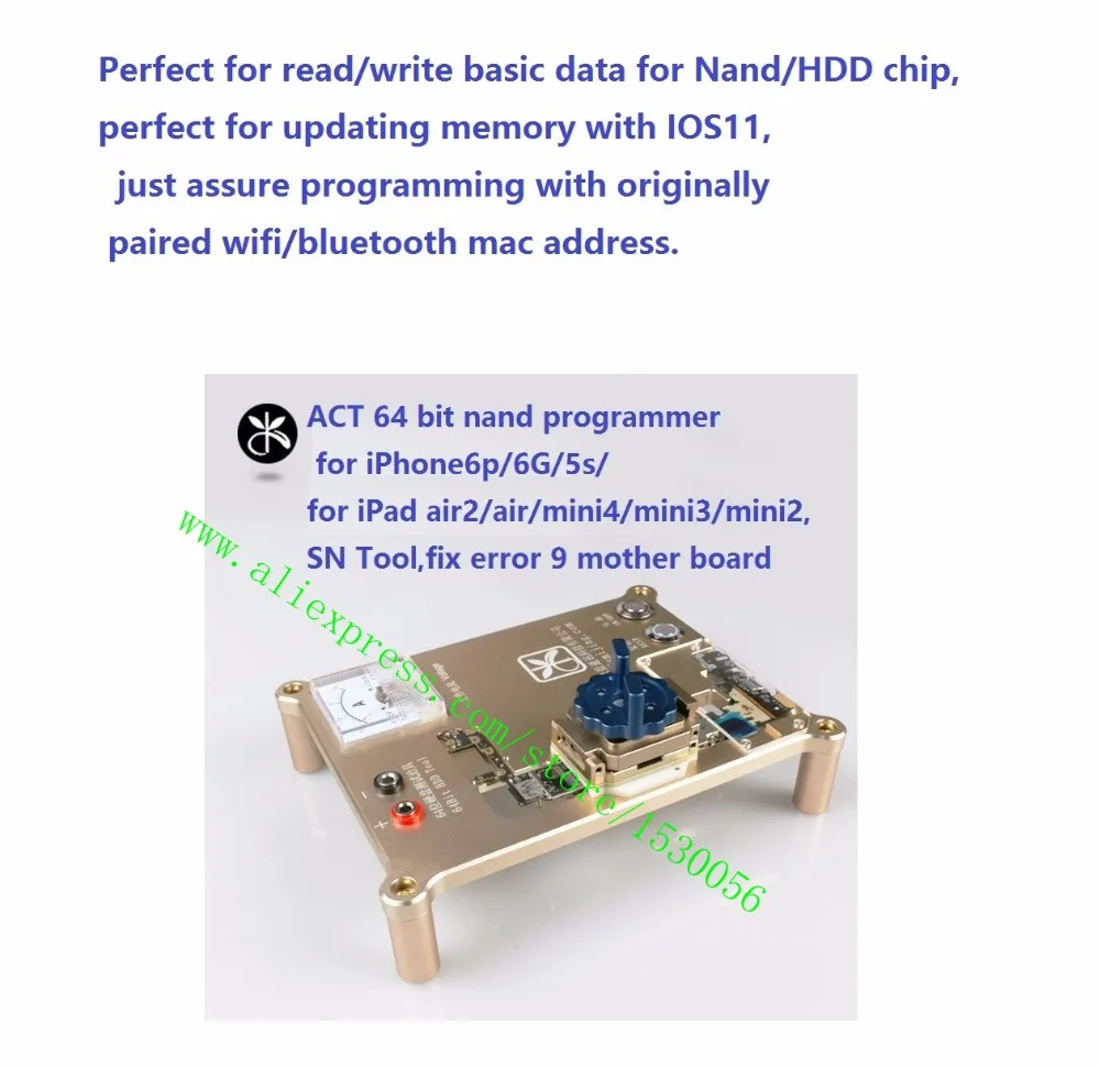 Программатор IOS11 perfect ACT 6bit nand для iPhone6p/6G/5s/iPad air2/air/mini4/mini3/mini2 инструмент SN ошибка