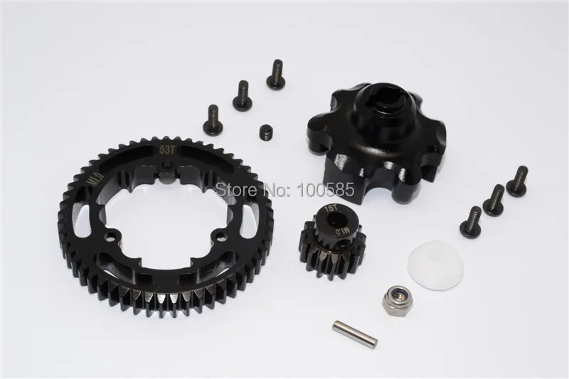 1 5 TRAXXAS X MAXX ALLOY GEAR ADAPTER STEEL SPUR GEAR 53T MOTOR GEAR 